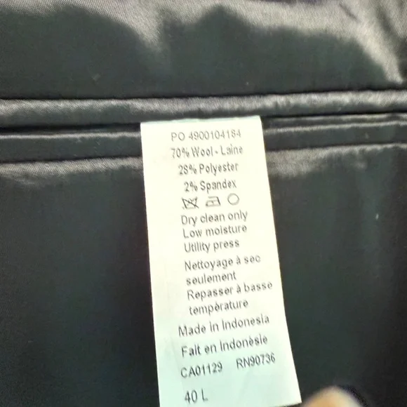 Calvin Klein mens suit jacket size 40L in black - Picture 8 of 8